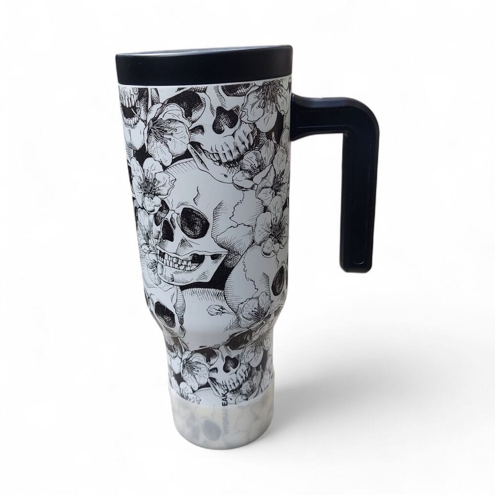 Hydrapeak Voyager Insulated 40 Oz Tumbler Skulls And Flowers Cup